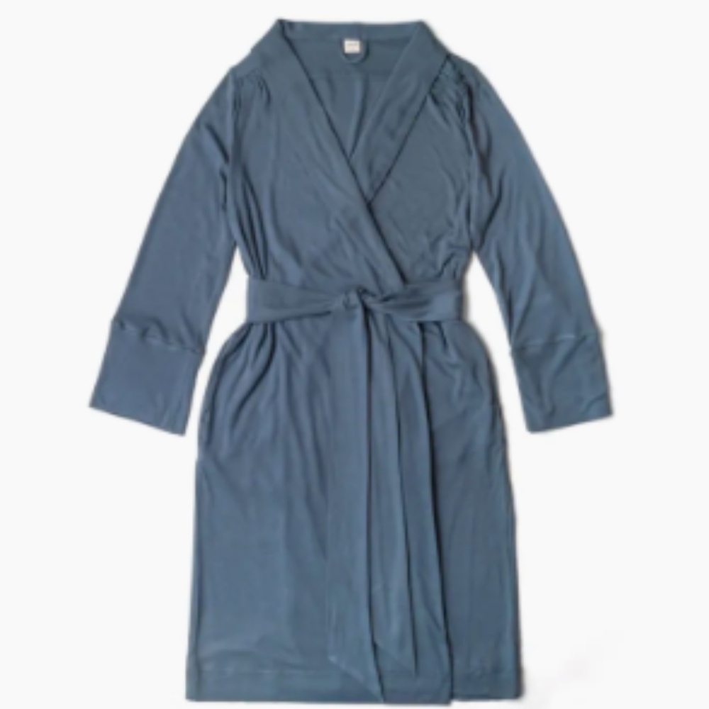 Goumi‎ Women's Bamboo Cotton Midnight Blue You'll Live In Mom Robe XL/XXL NEW